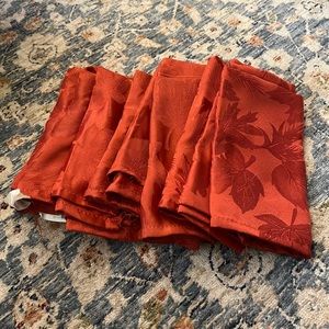 EUC Spode 10 orange cloth dinner napkins